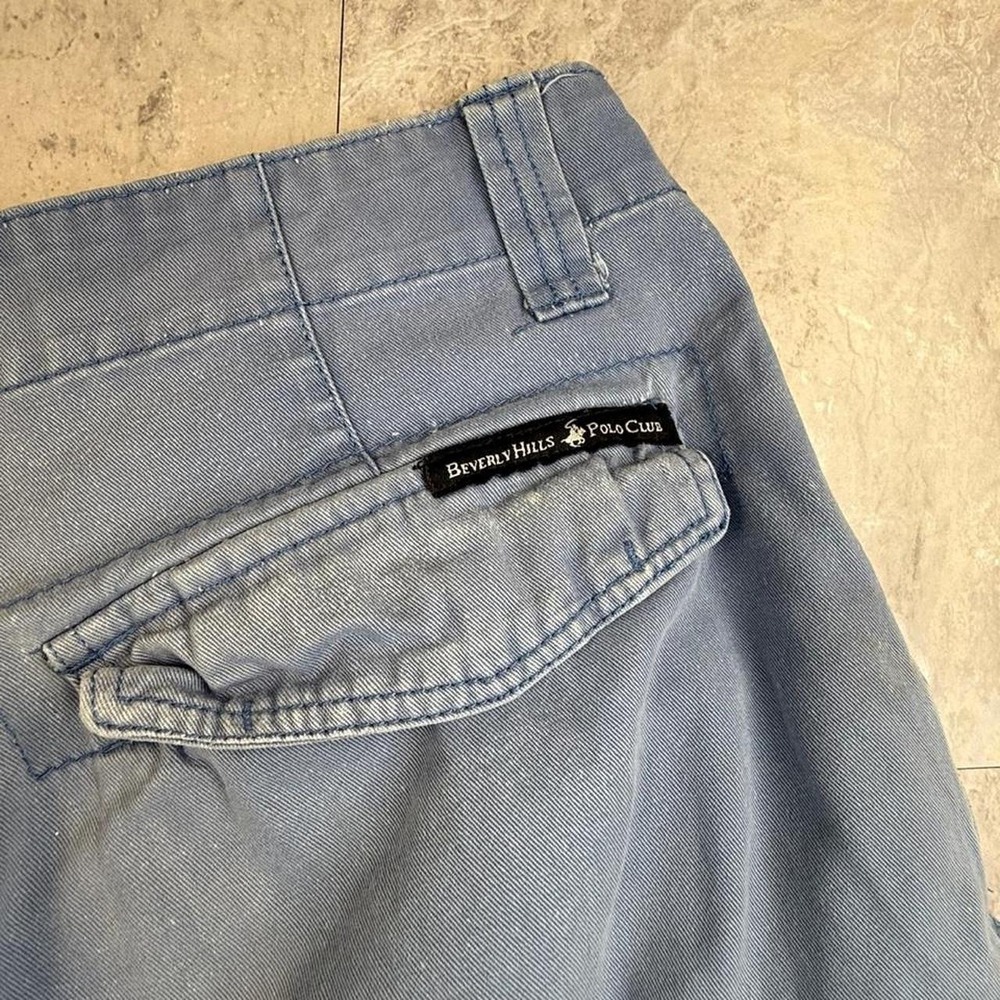 Super baggy Y2K faded blue cargo shorts size 34 - Picture 6 of 8